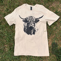 Cream Highland Cow Graphic Tee