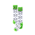 Lucky Chuck High Maintenance Cowgirl Kelly Green and White Performance Boot Socks