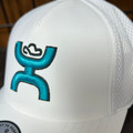 Youth Coach Hooey White Flexfit with Blue / Charcoal Hooey Logo