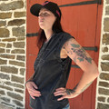 Panhandle Ladies Black Boot Stitch Embroidered Jersey Tee LW21T08439-B