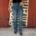 Rock & Roll Ladies Crossed Embroidered Medium Vintage Wash Riding Jeans