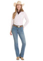 Rock & Roll Ladies Signature Pocket Embroidered Medium Wash Riding Jeans