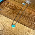 Kingman Turquoise Oval Pendant Necklace