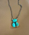 Kingman Turquoise Triple Stone Necklace
