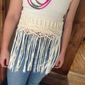 Rock & Roll Ladies Macrame Tank Top in Natural