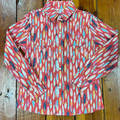 Panhandle Girl's Coral Feather Long Sleeve Snap Shirt
