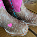 Tin Haul Little Kid's Pink Sweetheart I Love Horses Boot