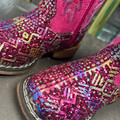 Roper Toddler Pink Glitter Aztec Boot