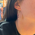 Navajo Handmade Pink Opal Earrings - Esther White