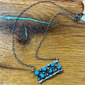 Navajo Handmade Kingman Turquoise Necklace - Steve Francisco