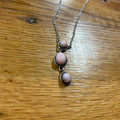 Hada Collection Pink Opal Triple Stone Lariat Necklace