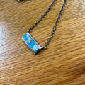 Navajo Handmade Ice Blue Dahlia Necklace - Tia Long