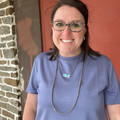 Navajo Handmade Ice Blue Dahlia Bar Necklace