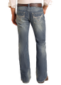 Rock & Roll Men's Ivory Stitch Pistol Regular Fit Bootcut Jeans