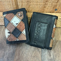Hooey "Smackdown" Patchwork Leather Bifold Money Clip Front Wallet