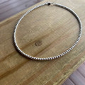 22" Polished 5mm Sterling Silver Pearl Necklace