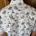 Rock & Roll Ranch Printed Short Sleeve White Snap Shirt