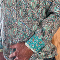Panhandle Slim Men's Paisley Long Sleeve Peacock Snap Shirt