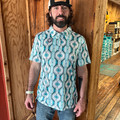 Rock & Roll Men's Aztec Print Turquoise Polo