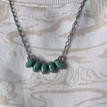 Kingman Turquoise 5-Stone Pendant Necklace