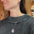 Stamped Oh Deer Antlers and Turquoise Necklace