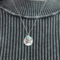 Stamped Oh Deer Antlers and Turquoise Necklace