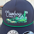 Hooey Hills Black with Golf Course Landscape Trucker Hat 2517T-BK