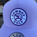 Hooey Draw Purple Cowboy Golf Circle Patch Trucker Hat 2530T-PL
