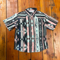 Hooey Boy's "Sol" Pink Aztec Short Sleeve Snap Shirt HT2621PKAZ-Y