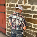 Hooey Boy's "Sol" Pink Aztec Short Sleeve Snap Shirt HT2621PKAZ-Y