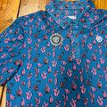 Rock & Roll Men's Royal Blue Cactus Printed Polo Shirt
