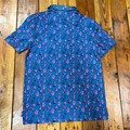 Rock & Roll Men's Royal Blue Cactus Printed Polo Shirt