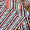 Rock & Roll Men's Brown Vintage Stripe Printed Snap Long Sleeve Shirt BMN2S08309