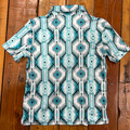 Rock & Roll Boy's Turquoise Southwestern Aztec Polo Shirt BB51T08335