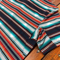Hooey Men's "The Drive" Blue Striped Aztec Polo