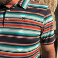 Hooey Men's "The Drive" Serape Aztec Polo HP2602AZBK