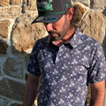 Hooey Men's "Weekender" Navy Cowboy Golf Polo
