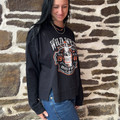 Rock & Roll Ladies Black Whiskey Graphic Pullover BW91T08433