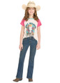Rock & Roll Girl's Pleather Embroidered Bootcut Jeans BG4MD08616
