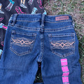Rock & Roll Girl's Pleather Embroidered Bootcut Jeans BG4MD08616