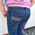 Rock & Roll Girl's Pleather Embroidered Bootcut Jeans