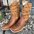 Tin Haul Men's Wirelash Barbed Wire Square Toe Boots 14-020-0102-5086 BR