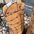 Tin Haul Men's Wirelash Barbed Wire Square Toe Boots 14-020-0102-5086 BR