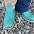 Tin Haul Big Girl's Cactatillow Teal Square Toe Boots