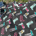 Rock & Roll Girl's Black Boot Print Tee BG21T08552