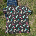 Rock & Roll Girl's Black Boot Print Tee BG21T08552