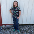Rock & Roll Girl's Black Boot Print Tee
