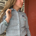Panhandle Ladies Stillwater Diamond Print Long Sleeve Snap Shirt RWN2S08260