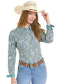 Panhandle Ladies Peacock Paisley Long Sleeve Snap Shirt RWN2S08264