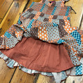 Rock & Roll Girl's Patch Print Mini Dress in Rust BGD0R08103